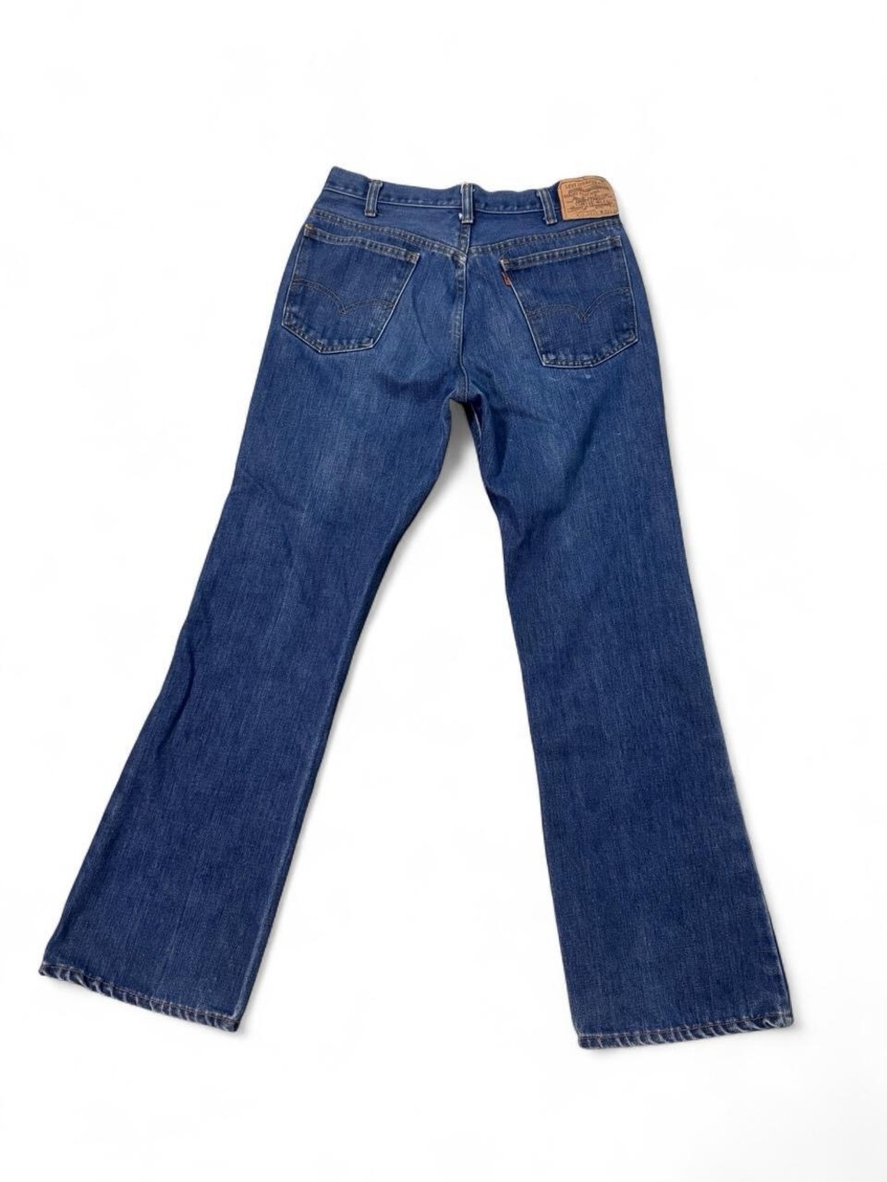 Vintage 80s 90s Levi’s 517 orange tab bootcut jeans blue 33 mens made in USA